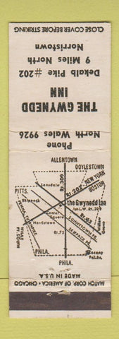 Matchbook Cover - The Gwynedd Inn Norristown PA