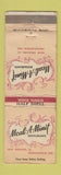 Matchbook Cover - Meal a Minit Restaurant New Orleans LA Indianapolis IN WORN