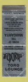 Matchbook Cover - Eldorado Toro Lounge Fort Collins Colorado
