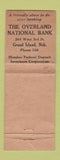 Matchbook Cover - Overland National Bank Grand Island NE Covered Wagon WORN