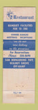 Matchbook Cover - TJ Restaurant Rosemead CA