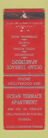 Matchbook Cover - Ocean Terrace Apartments Hollywood by the Sea FL WORN