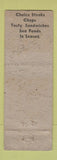 Matchbook Cover - Palace Restaurant Jerome Courlas low phone # WORN