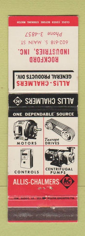 Matchbook Cover - Allis Chalmers General Products Rockford IL WEAR