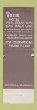 Matchbook Cover - Wilton Hotel Long Beach CA WEAR