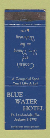 Matchbook Cover - Blue Water Hotel Fort Lauderdale FL