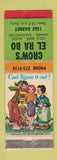 Matchbook Cover - Crow's El Ra Bo San Diego CA hillbilly WORN