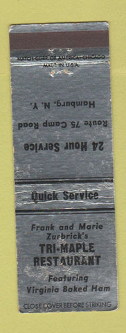 Matchbook Cover - Tri Maple Restaurant Hamburg NY WEAR