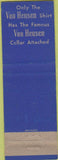 Matchbook Cover - Van Heusen Men's Shirts clothes Carrizio Springs TX