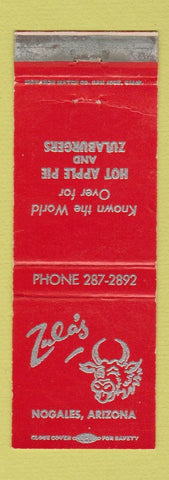 Matchbook Cover - Aula's Restaurant Nogales AZ hamburgers WEAR