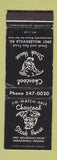 Matchbook Cover - Charcoal Steak House Indianapolis IN WORN