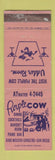 Matchbook Cover - Purple Cow Restaurant San Diego CA WEAR