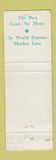 Matchbook Cover - Sheridan & Bell Florists San Francisco CA WEAR