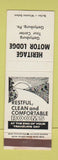 Matchbook Cover - Heritage Motor Lodge Gettysburg PA