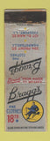 Matchbook Cover - Bragg's Clothes Freeport Hempstead LI NY WORN