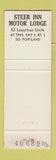 Matchbook Cover - The Steer House South Portland Lewiston Winthrop ME WEAR