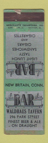 Matchbook Cover - Waldhaus Tavern New Britain CT MERCHANTS WORN