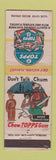 Matchbook Cover - Topps Gum WWII Don't Talk Chum WEAR