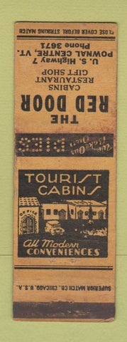 Matchbook Cover - The Red Door Pownal Centre VT WEAR