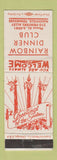 Matchbook Cover - Rainbow Dinner Club Nashville TN Christmas