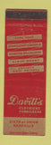 Matchbook Cover - Davitt's Clothes Nashville TN WEAR