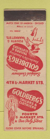 Matchbook Cover - Goldberg's Tailors Men's Cltohes Louisville KY