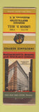Matchbook Cover - Lindon Bull Insurance Middletown NY Federal