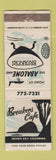 Matchbook Cover - Breakers Cafe Morro Bay CA WEAR