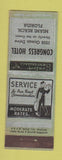 Matchbook Cover - Congress Hotel Miami Beach FL ADVANCE