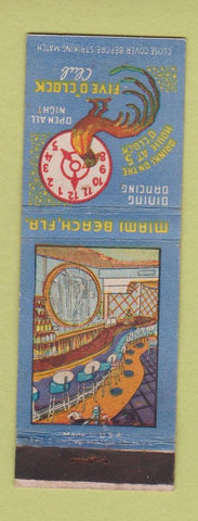 Matchbook Cover - Five O Clock Club Miami Beach FL rooster WEAR