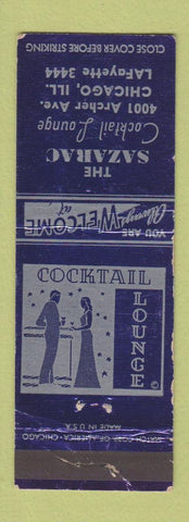 Matchbook Cover - The Sazarac Cocktail Lounge Chicago IL WEAR