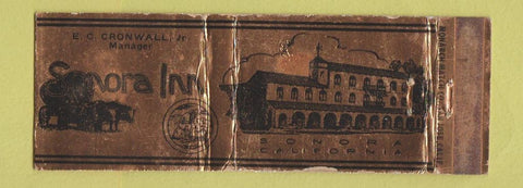 Matchbook Cover - Sonora Inn CA WORN