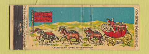 Matchbook Cover - Hotel Frontier Cheyenne WY WEAR Full Length