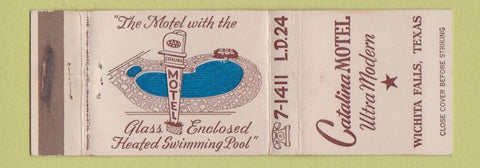 Matchbook Cover - Catalina Motel Wichita Falls TX WEAR