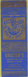Matchbook Cover - Gruber's Restaurant Bakerstown PA WEAR