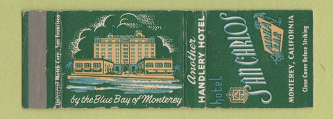 Matchbook Cover - San Carlos Hotel Monterey CA