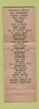 Matchbook Cover - San Carlos Hotel Monterey CA