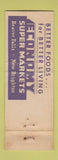 Matchbook Cover - Economy Super Markets Beaver Falls PA WEAR