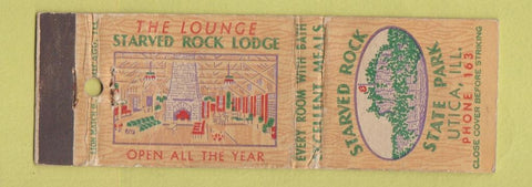 Matchbook Cover - Starved Rock State Park Utica IL WORN