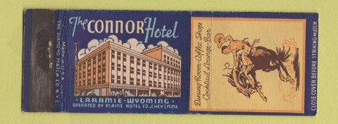 Matchbook Cover - The Connor Hotel Laramie WY WEAR