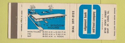 Matchbook Cover - Edgemont Bank and Trust East St Louis IL