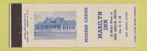 Matchbook Cover - Marilyn Inn Ann Arbor MI