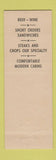 Matchbook Cover - Marilyn Inn Ann Arbor MI