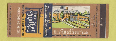Matchbook Cover - The Mather Inn Ishpeming MI