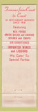 Matchbook Cover - Louis Pappas' Restaurant Tarpon Springs CA Greek Salad
