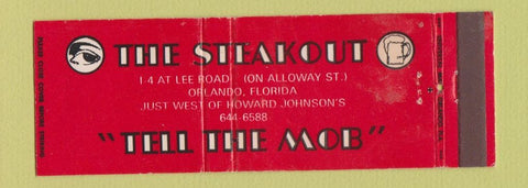 Matchbook Cover - The Steakout Orlando FL Full Length