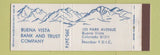 Matchbook Cover - Buena Vista Bank and Trust Colorado