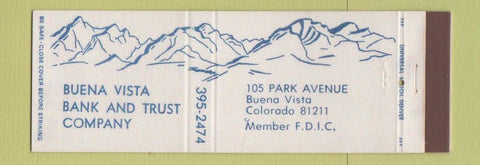 Matchbook Cover - Buena Vista Bank and Trust Colorado