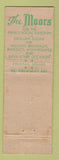 Matchbook Cover - The Moors Shrewsbury MA WEAR Full Length