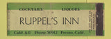 Matchbook Cover - Ruppel's Inn Fresno CA WEAR Full Length